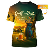 Maxcorners Golf and Beer That’s Why I’m Here Shirt – Custom Men's Golf Polo – Funny Golf Apparel For Dad