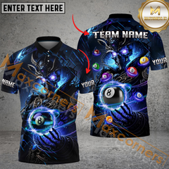 Maxcorners Ball 8 Fantasy Skull Billiard Jersey Multicolor Options Personalized Name, Team Name 3D Shirt