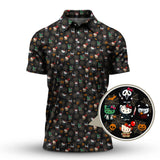 Maxcorners Halloween Golf Shirt, Pattern Golf Shirt For Golfer, Funny Golf Shirt For Men