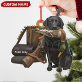 Maxcorners Personalized Duck Hunting Dog Ornament – Personalized Acrylic Christmas Decor for Hunters LM0411