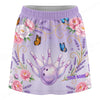 Maxcorners Customized Bowling Trouser Skirts With Shorts Underneath, Bowling Butterfly And Floral Scroll With Pockets
