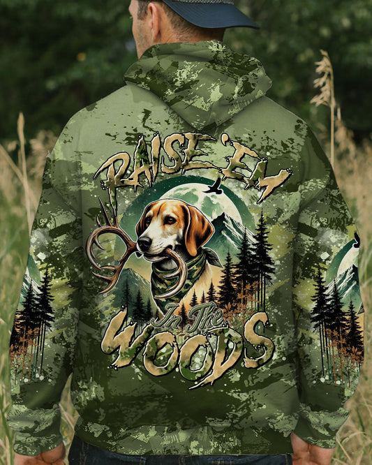Maxcorners Raise 'Em In The Woods Deer Hunting Foxhound Dog All Over Print LM1601
