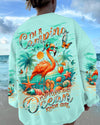 Maxcorners Camping Flip Flops Ocean Kinda Girl Flamingo All Over Print LM2101