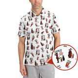 Maxcorners Golf And Bloody Mary Pattern Polos, Funny Women’s Golf Shirt, Cocktail Golf Shirts For Ladies