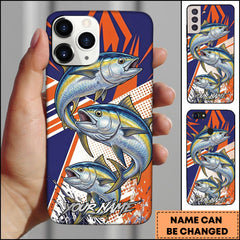 Maxcorner Tuna Fishing Dynamic Splash Comic Style Personalized Name 3D Phone Case