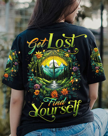 Maxcorners Get Lost Find Yourself Compass All Over Print LM2101