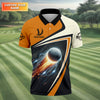 Maxcorners Custom Golf Ball Men's Golf Polo Shirt, Golfing Apparel, Golf Gifts For Men
