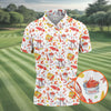 Maxcorners Beach Party Santa Christmas Golf Shirt, Women's Golf Tops, Printed Golf Shirt, Golf Polo For Women (Copy) LM1507