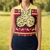 Maxcorners Funny Naughty Ugly Women's Golf Shirt, Dirty Humor Christmas Shirts For Women, Funny Christmas Golf Shirt LM1507