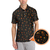 Maxcorners Funny Pattern Golf Shirt, Bigfoot Golf Shirt, Halloween Golf Shirt For Golfer