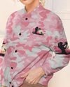Maxcorners Pretty In Pink Hunting Bomber Jacket LM1601