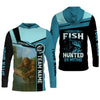 Maxcorners Hooked On Fish, Largemouth Bass Fishing, Funny Fishing Shirt, UV Protection Clothing, Mens Casual Shirts