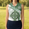 Maxcorners St Patrick's Day Celtic Knotwork Pattern Shamrock Golf Shirt, Women's Golf Tops, Ladies Golf Polos