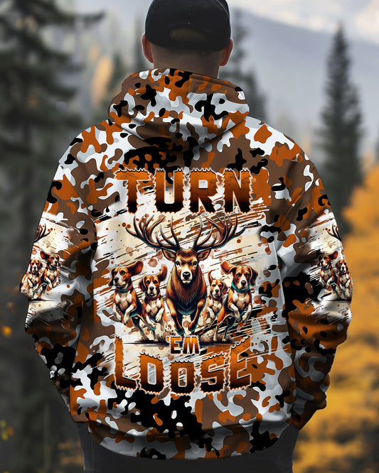 Maxcorners Turn 'Em Loose Hunting Deer Foxhound Dog All Over Print LM1601