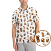 Maxcorners Dachshund Pattern Golf Polos, Funny Dachshund Golf Shirt, Pattern Golf Shirt For Golfers