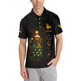 Maxcorners Personalized Christmas Golf Shirt, Dachshund Golf Shirt, Funny Golf Shirt For Men, Golf Gift For Golfer