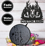 Maxcorners Personalized Deer Hunting Metal Sign WITH LED/WITHOUT LED – Rustic Cabin Wall Decor, Gift for Hunters LM0110