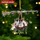 Maxcorners Personalized Duck Hunting Acrylic Christmas Ornament – Custom Name Shotgun Gift For Hunters LM0411