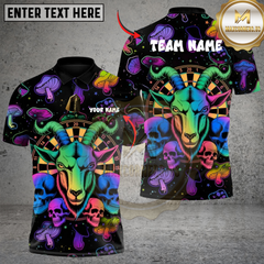 Maxcorners Darts Skull Legion Goat Of The Night Personalized Name 3D Unisex Shirt