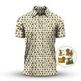 Maxcorners Dachshund Pattern Golf Shirt – Funny Dog Golf Polos For Pet Lovers - Golf Gift For Golfers