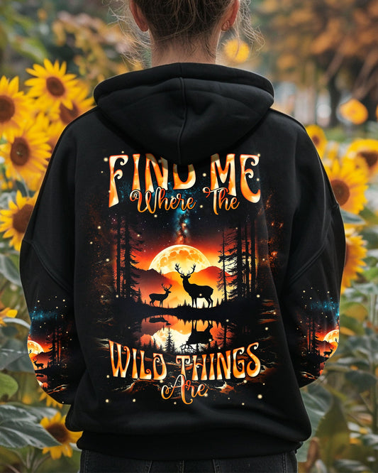 Maxcorners Find Me Where The Wild Things Are Deer Hunting Nature All Over Print LM2101