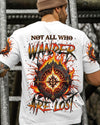 Maxcorners Not All Who Wander Are Lost Compass Fire All Over Print LM1501