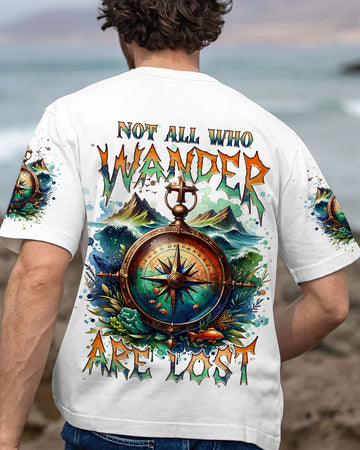 Maxcorners Not All Who Wander Are Lost Compass All Over Print LM1501