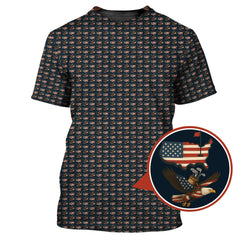 Maxcorners Pattern Golf Shirt For Men - America Golf Shirt For Golfers - Crazy Golf Shirt