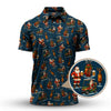 Maxcorners Pattern Golf Shirt, Christmas Golf Shirt, Funny Golf And Beer Shirt, Golf Gift For Men