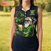 Maxcorners Grip It Rip It Sip It St Patrick's Day Leprechaun Golf And Beer Shamrock Golf Shirt, Golf Shirt For Women