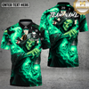 Maxcorners Grim Reaper Dartboard  Flames Multioptions Personalized Name, Team Name Unisex 3D Shirt (4 Colors)
