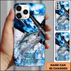 Maxcorners Fishing Hook Lure Splash Artwork Personalized Name Phone Case Gift For Anglers (12 Fish Species)