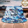 Maxcorners Fishing Epic Skull Fisherman Sunset Fishing Scene Personalized Name 3D Bucket Hat (13 Fish Species)