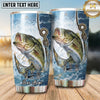 Maxcorners Fishing Tumbler Water Droplet Hook Design Personalized Name Tumbler (13 Species)