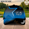 Maxcorners Golf Geometric Stripe Laurels Ball Emblem Personalized Name 3D Classic Cap
