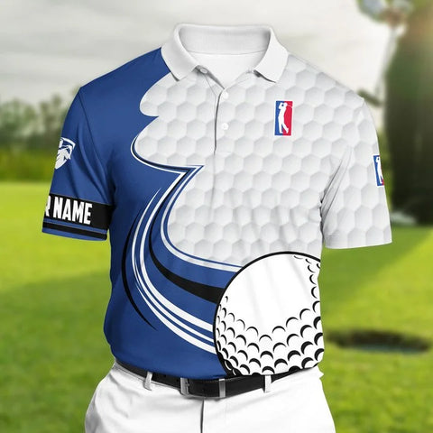 MaxCorners Blue Premium Cool Golf Polo Shirts Multicolored Customized Name Polo For Men