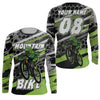Maxcorners Green MTB Cycling Customize Name 3D Shirts