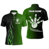 Maxcorners Bowling Flame Basic Bowling Team Multicolor Option Customized Name 3D Shirt