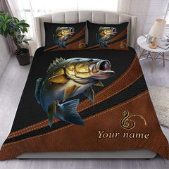 Maxcorners Custom Name Fishing Bedding Set