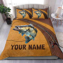 Maxcorners Custom Name Fishing Bedding Set