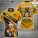 Maxcorners Billiard Beer Pool Customized Name, Team Name 3D Unisex Shirt