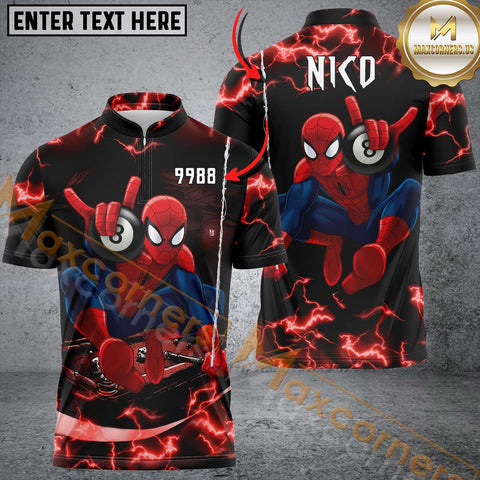 Maxcorners Ball 8 Skull Hell Reaper And Beer Billiard Jersey Multicolor Options Personalized Name, Team Name 3D Polo Shirt For Magali