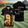 Maxcorners Golf And Beer Custom Men's Funny Graphic Golf Polo Shirt, Dad Golf Gift