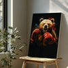 Maxcorners Boxing Bear Canvas Fierce Animal Fighter Wall Art LM2611