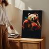 Maxcorners Boxing Bear Canvas Fierce Animal Fighter Wall Art LM2611