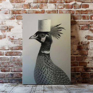 Maxcorners Funny Toilet Paper Bird Canvas Bathroom Wall Art6 LM2611