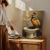 Maxcorners Cigar Bird Bathroom Canvas Toilet Wall Art LM2611
