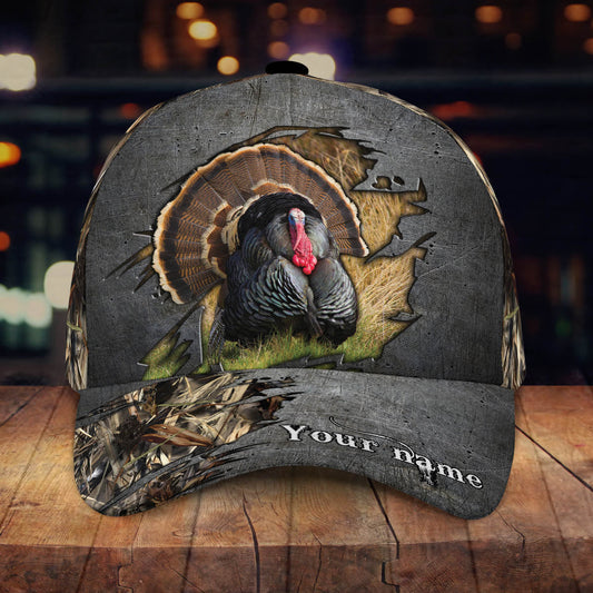 Maxcorners Turkey Hunting Personalized Cap, Gift For Hunting Lover, Gift For Dad Son Husband Father's Day Gift LM0402