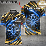 Maxcorners Dart Jersey Golden Cosmic Energy Neon Swirl Design Multioptions Personalized Name, Team Name Unisex 3D Shirt (4 colors)