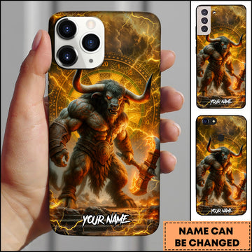 Maxcorners Darts Mythic Minotaur Dartboard Multicolor Personalized Name 3D Phone Case